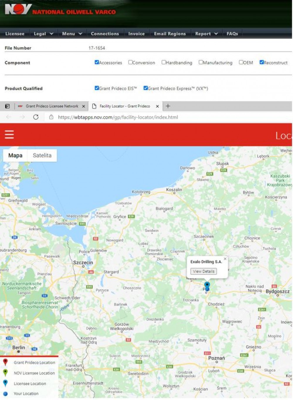 Grant Prideco - licencja, mapa.JPG